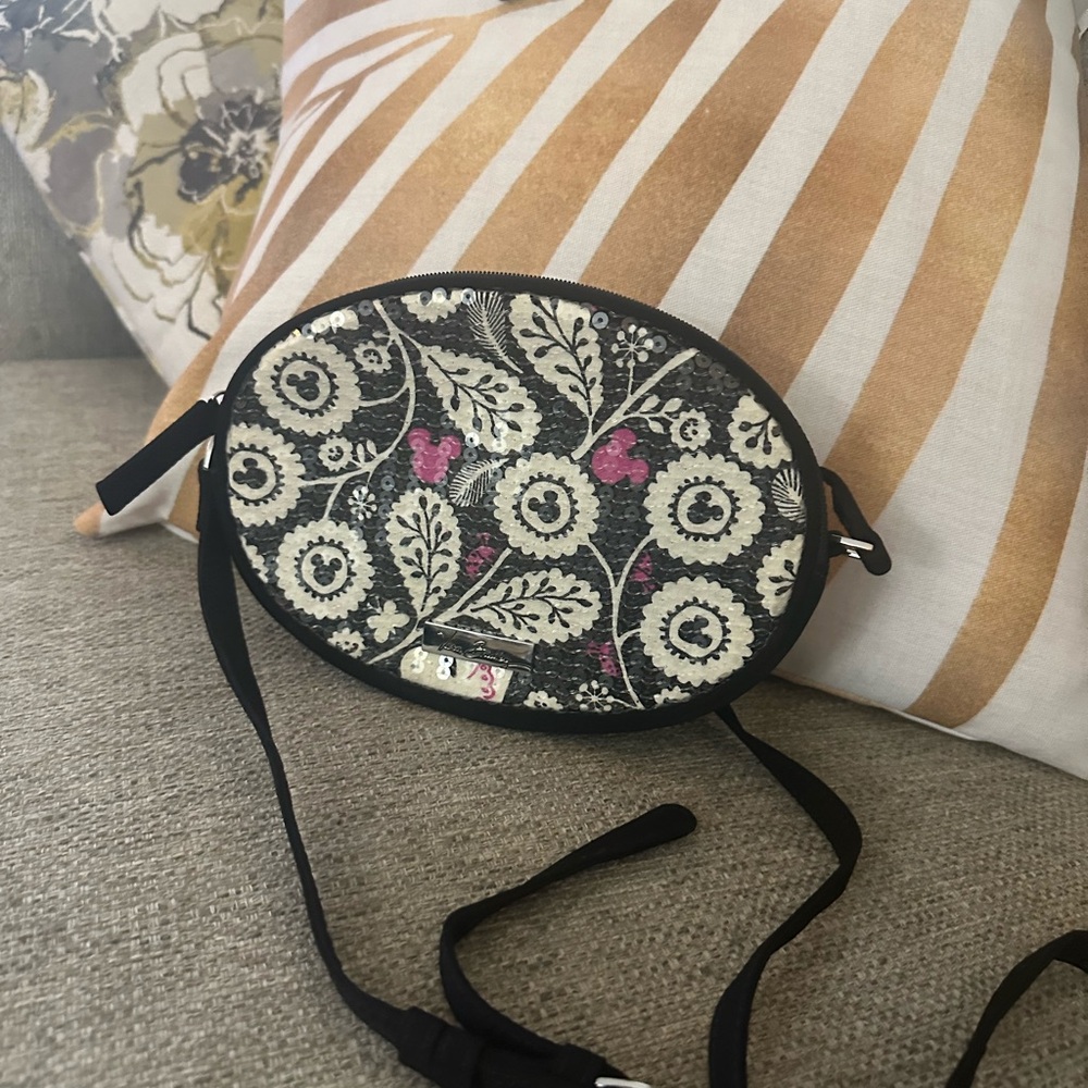 Vera Bradley Disney Mickey & Birdie Sequin Floral Crossbody Bag - Picture 6 of 11